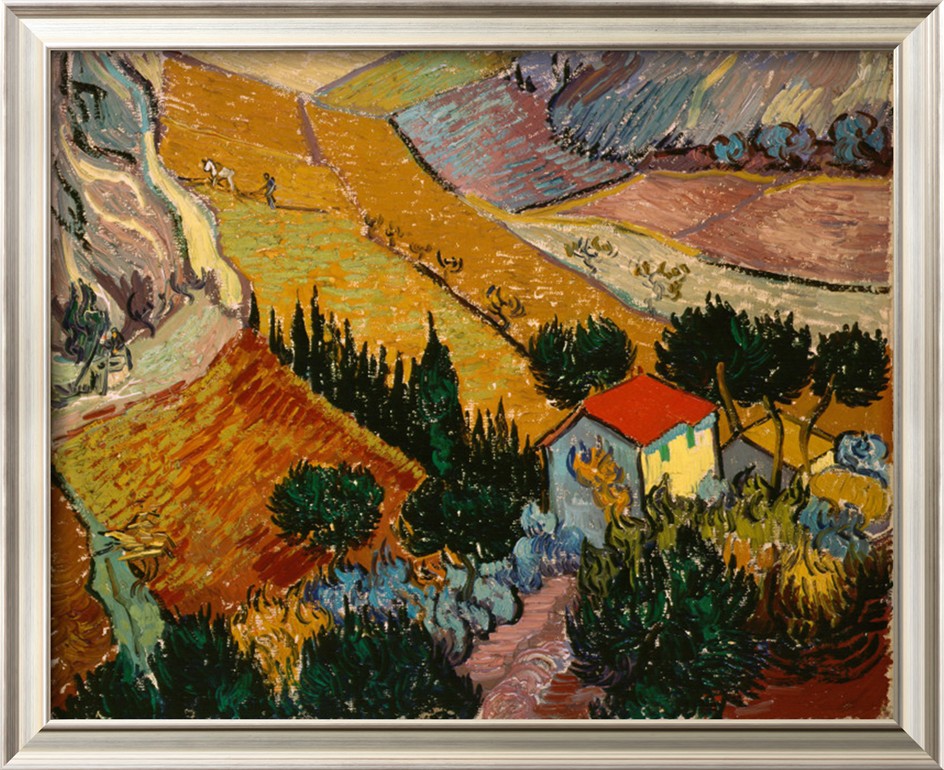 Landscape With House And Ploughman, 1889 By Vincent Van Gogh